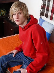 Nice czech student take off his pants and shows uncut dick