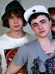 Two young gay boys stars Justin LeBeau and Jake Bass fuck session