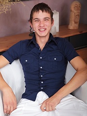 Sweet slim twink concierge boy