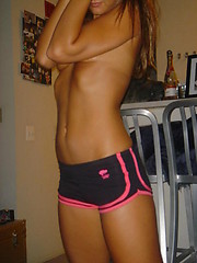 Slender hottie posing for the camera