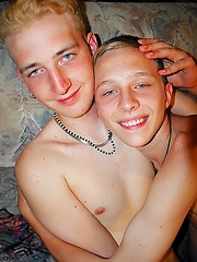 Blonde gay boy sucking his friend cock