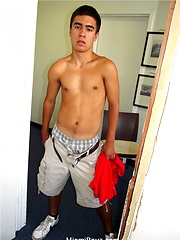 Straight latino boy jacking off
