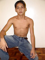 Asian twink boy stripping