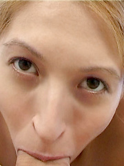 Sweet blond Latina licks and sucks a hard dick and swallows cum