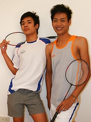Three Thai Gay Boys in The Badminton Big Cock
