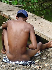 Hot sexy latino twink has massive erected cock